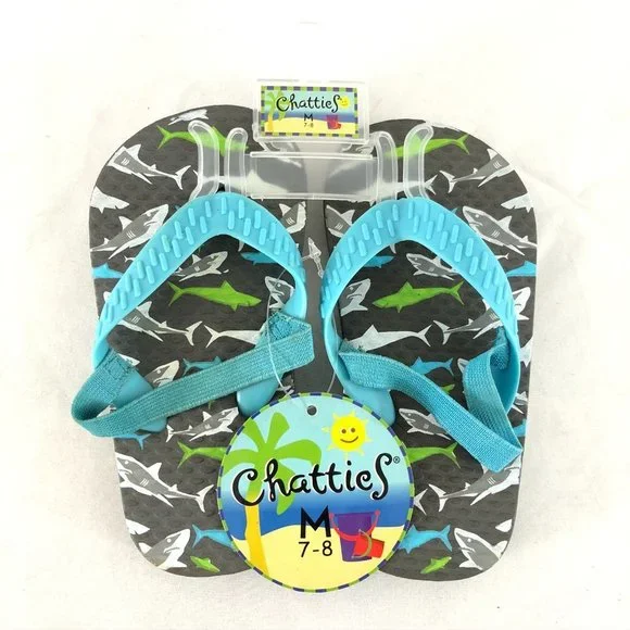 chatties Shoes Chatties Toddler Boys Flip Flop Sandals Sharks